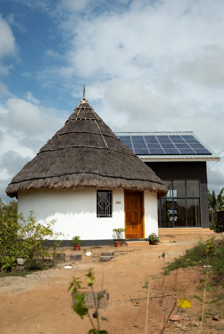 Building combining traditional and modern elements